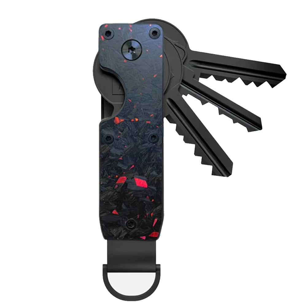 Key Organizer Compact Holder Metal Key Chain Minimalist Key Case Holder for Keychain Secures 2-6 Keys