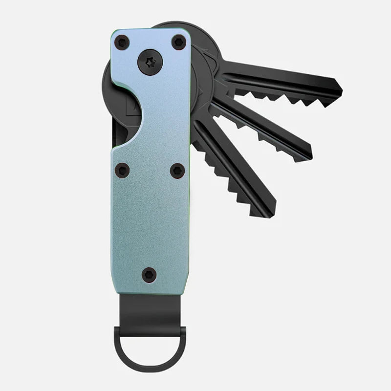Key Organizer Compact Holder Metal Key Chain Minimalist Key Case Holder for Keychain Secures 2-6 Keys
