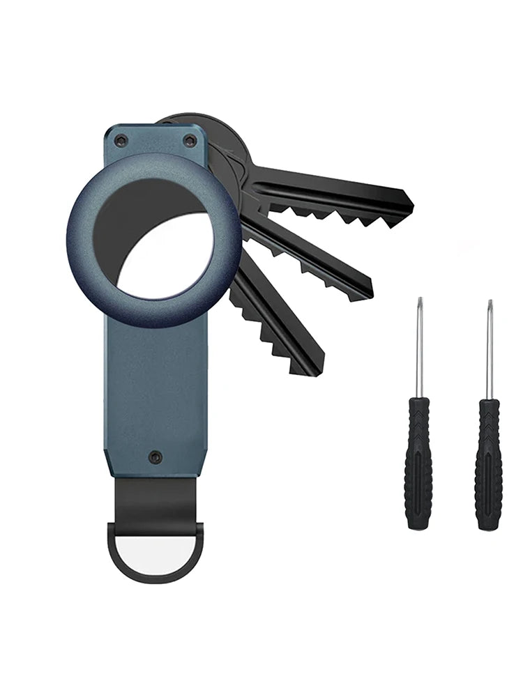 Key Organizer Compact Holder Metal Key Chain Minimalist Key Case Holder for Keychain Secures 2-6 Keys