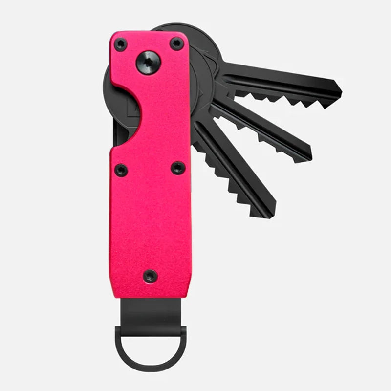 Key Organizer Compact Holder Metal Key Chain Minimalist Key Case Holder for Keychain Secures 2-6 Keys