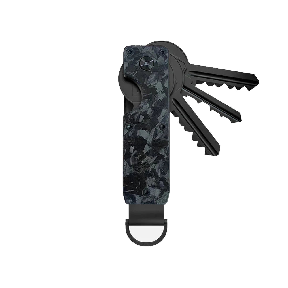 Key Organizer Compact Holder Metal Key Chain Minimalist Key Case Holder for Keychain Secures 2-6 Keys