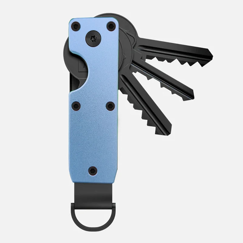 Key Organizer Compact Holder Metal Key Chain Minimalist Key Case Holder for Keychain Secures 2-6 Keys